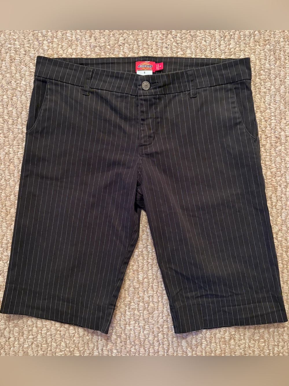 Y2K Dickies Black Pinstripe Chino Shorts
